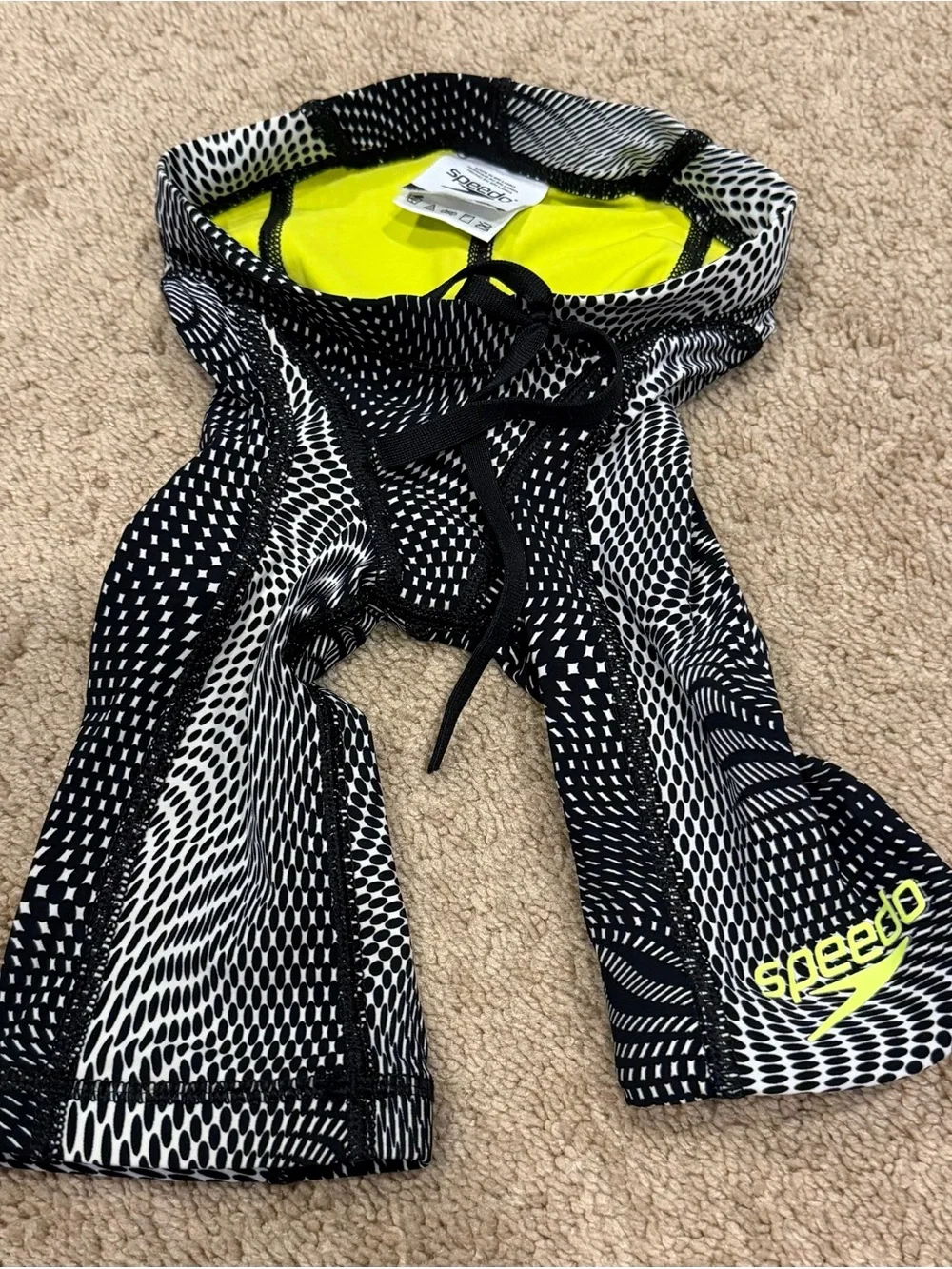 Youth Speedo Vanquisher Print Jammer Tech Suit Swimsuit Sz 18
